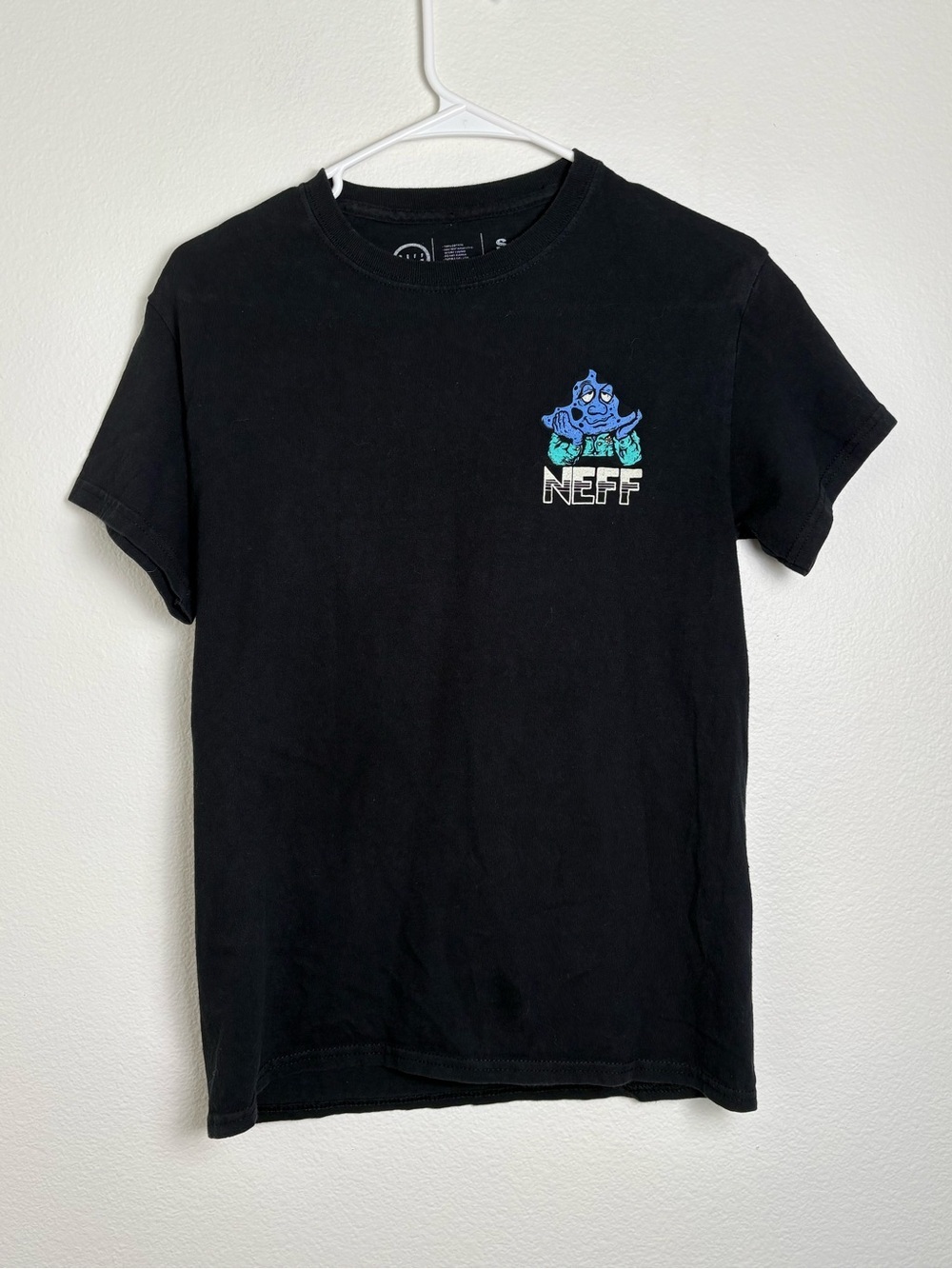 Neff Black Tee with White Interior Print Youth Small